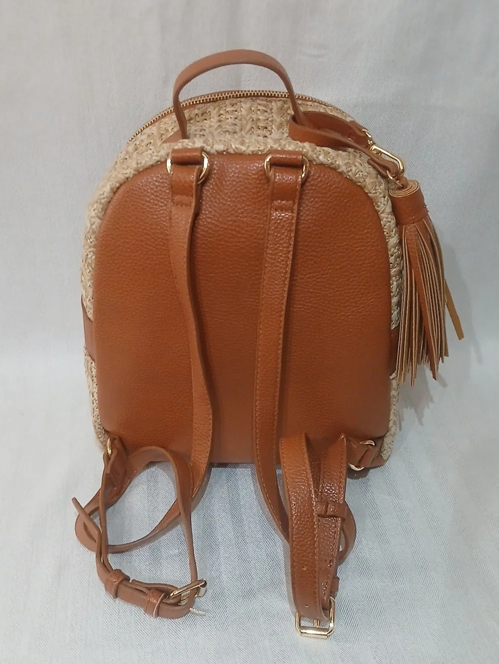Steve Madden Woven Straw Mini Backpack NWOT
